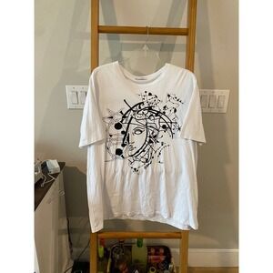 Versace Collection Mens Size 3XL White Abstract Medusa Graphic T-Shirt